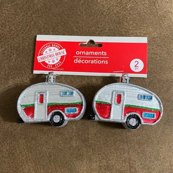 Christmas House Camper Ornaments - Picture 1 of 3